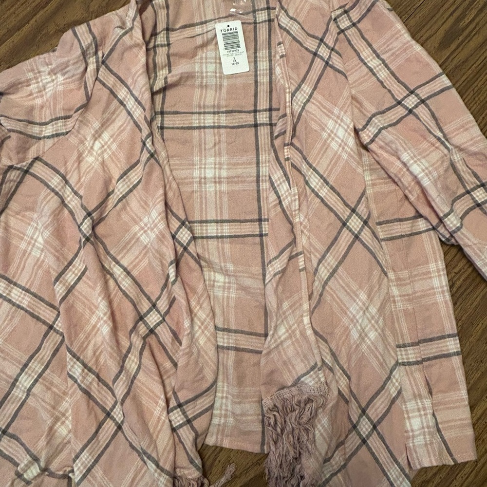 Torrid Pink Plaid Blazer